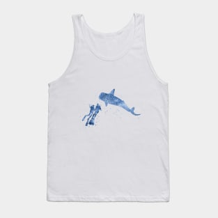 Scuba divers, whale Tank Top